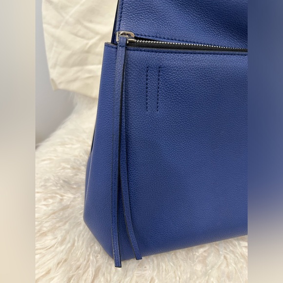CELINE EDGE MEDIUM TOP HANDLE BAG - PRISTINE CONDITION - BLUE LEATHER - Picture 7 of 11